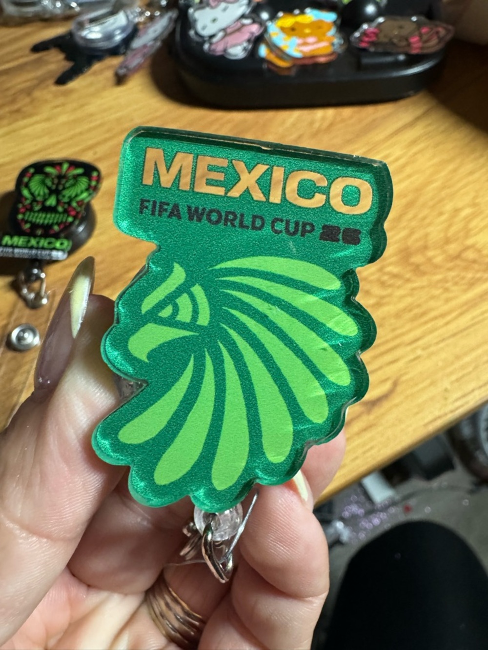 Mexico FIFA World Cup Green Acrylic badge reel